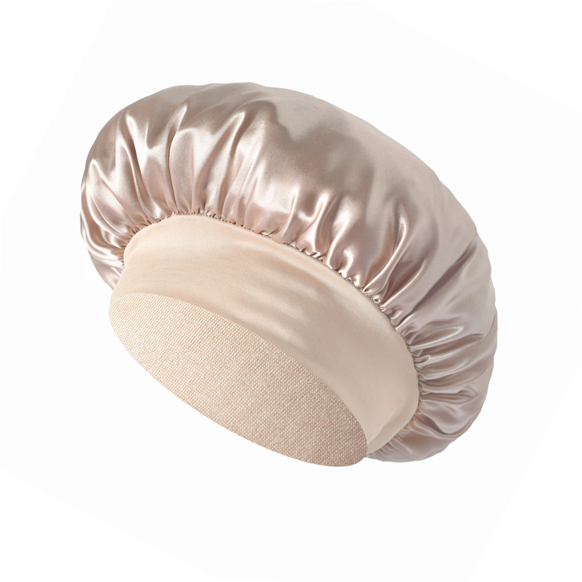 Wide-Brim Satin Sleep Cap