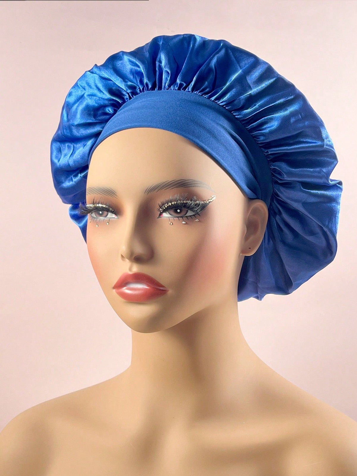Wide-Brim Satin Sleep Cap