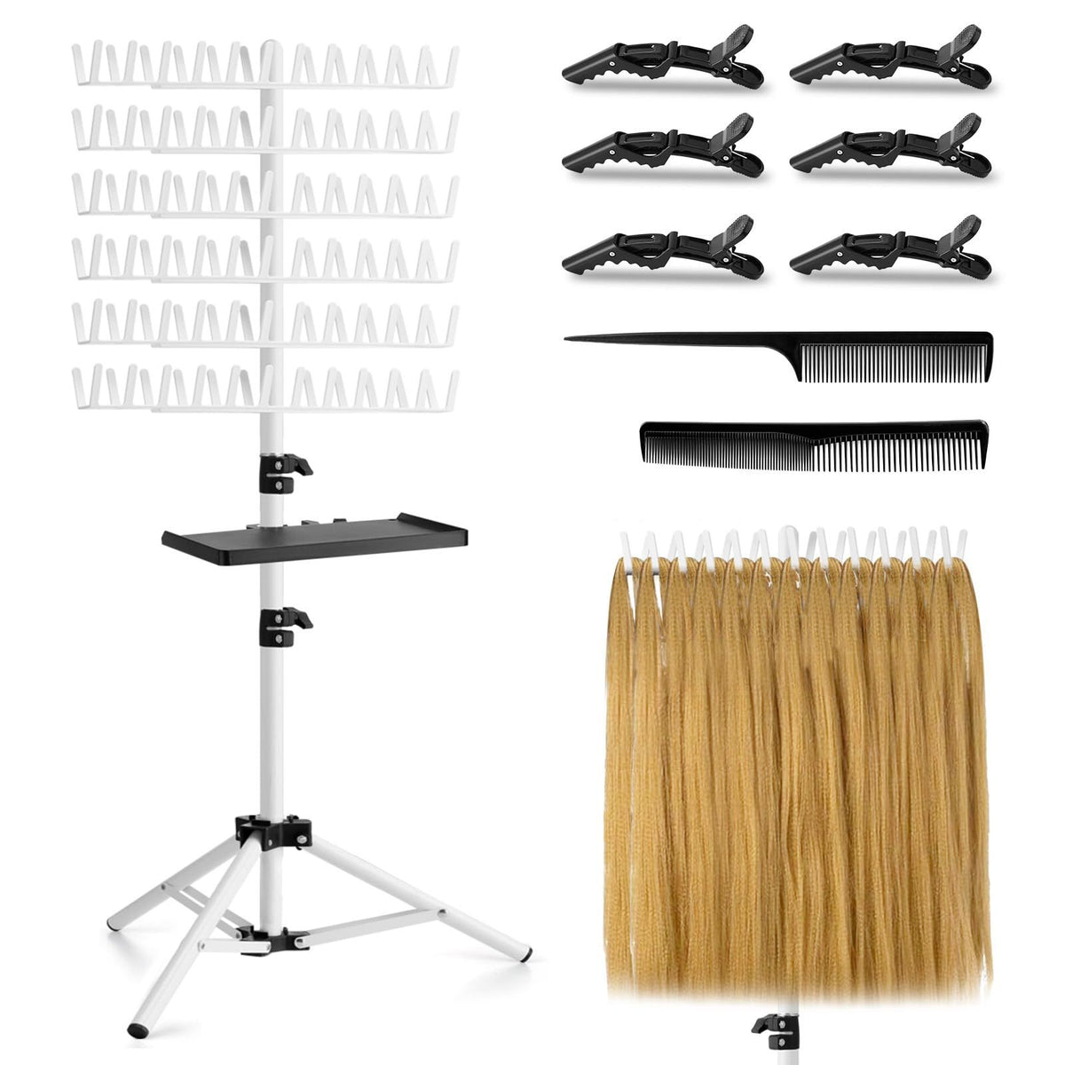 Braiding Hair Stand — Adjustable Tripod