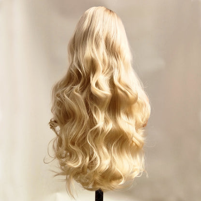 Brown to platinum gradient front lace wig — product photo 3